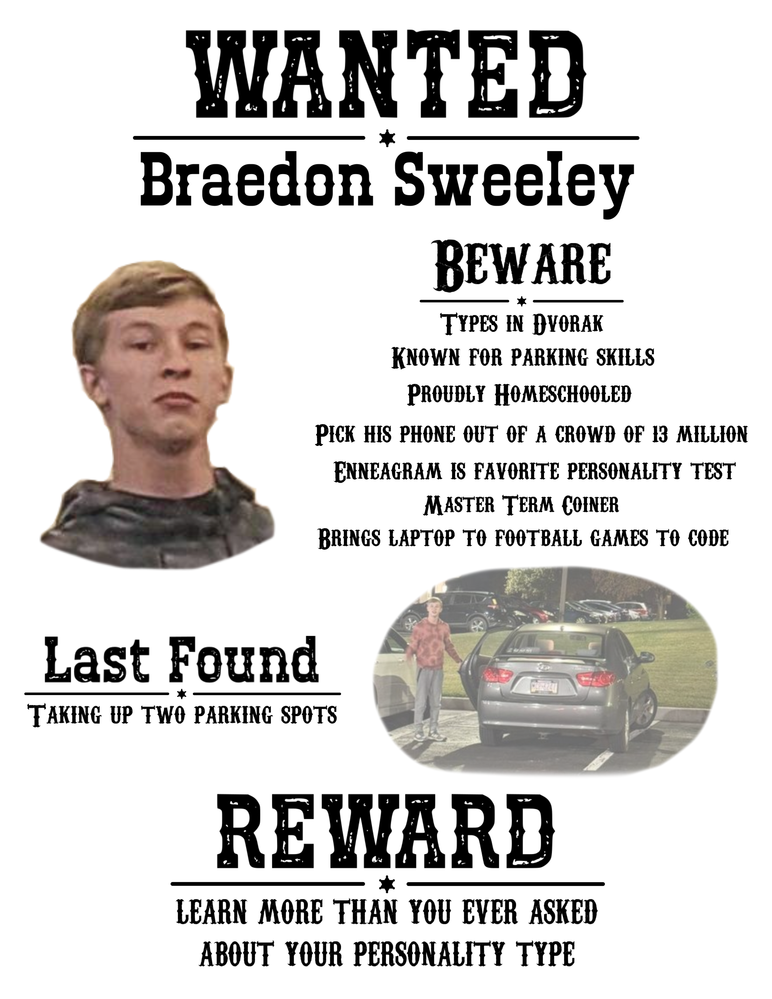 Braedon Wanted Poster