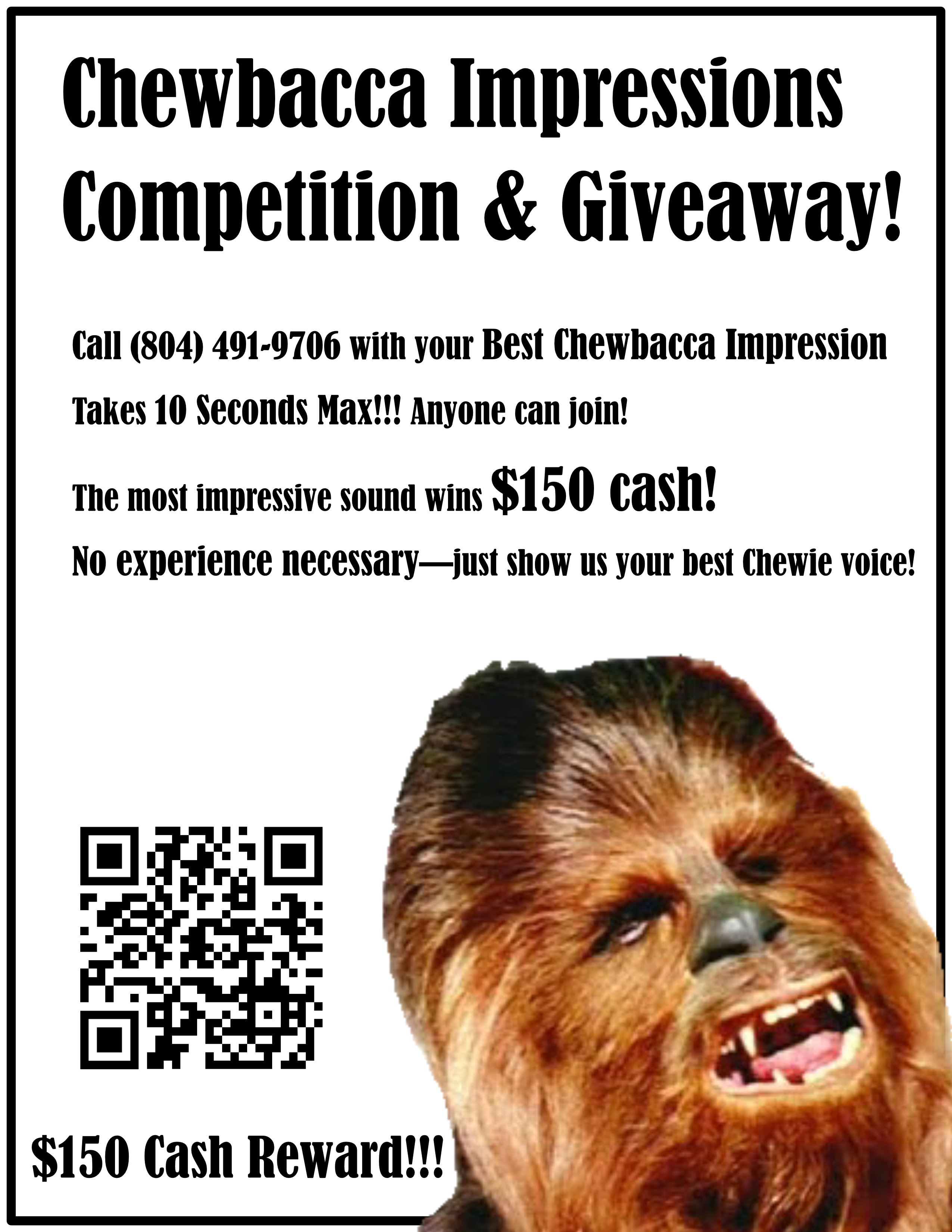 Chewbacca Impressions Poster